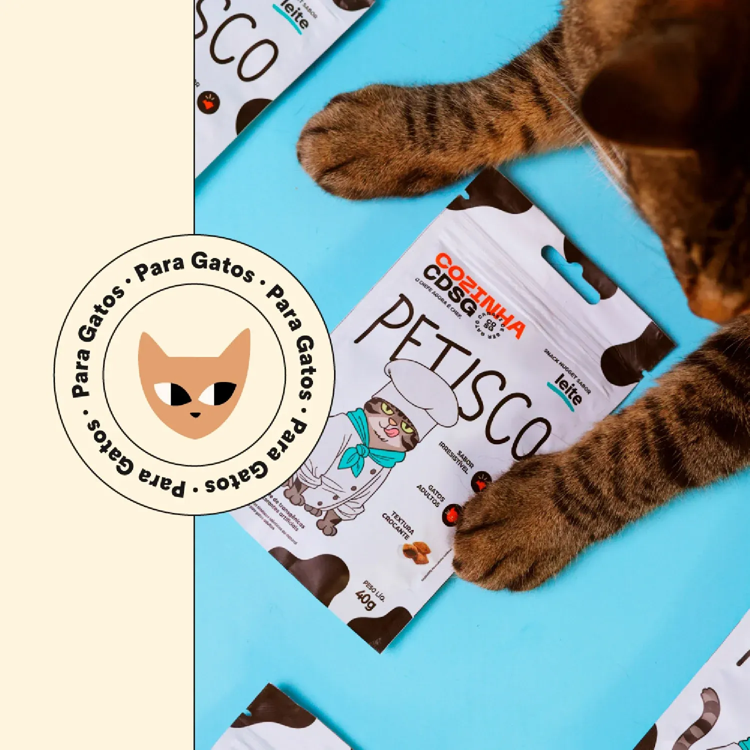 Petisco Nugget para Gatos Leite Cansei de Ser Gato banner-05